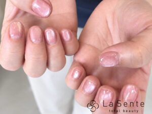 ラシェンテみのおキューズモールでオフィスネイルの仕上がり写真